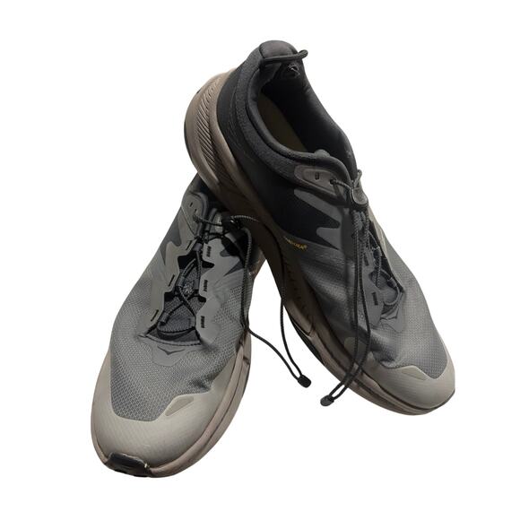 HOKA TRANSPORT GRAY ATHLETIC SNEAKERS WITH QUICK LACE SYSTEM SIZE 14D - Picture 1 of 5